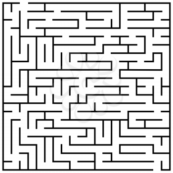 Maze puzzle, labyrinth brain teaser kids game vector. Illustration of labyrinth game, labyrinth for play children