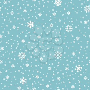 Snowflakes vector seamless pattern. Snowfall christmas repeat backdrop. Seamless pattern christmas snowfall, backdrop winter snowflake illustration