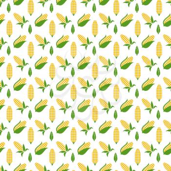 Colorful corn background seamless pattern. Vector corn texture design illustration