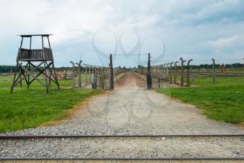Railroad in Auschwitz Birkenau Concentration Camp
