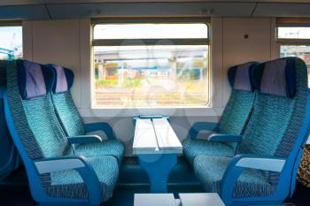2 class seats in the modern european train