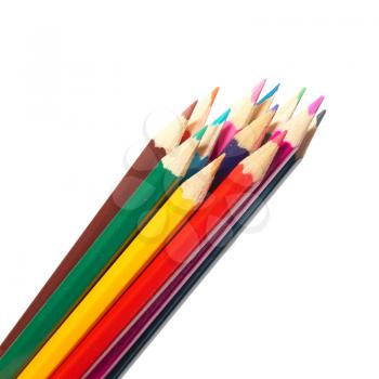 Color pencils isolated on the white background