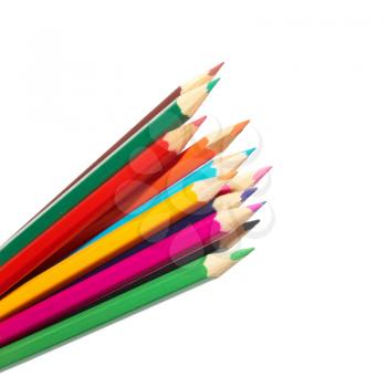 Color pencils isolated on the white background
