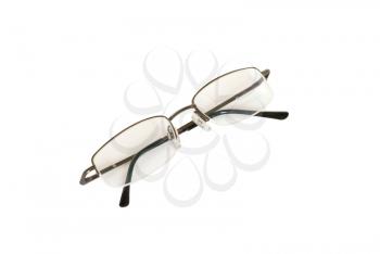 Light tone spectacles isolated on white.