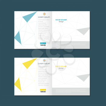 Abstract polygonal with connecting dots and lines. Vector cover brochure.