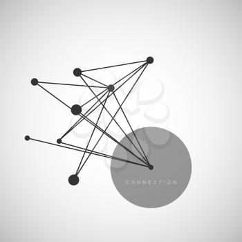 Abstract vector technology, network and connect background.