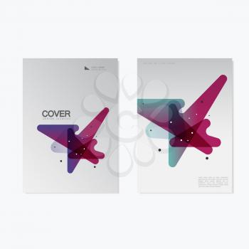 Abstract Cover Brochure Design / Vector Geometry Shape Abstract Background.