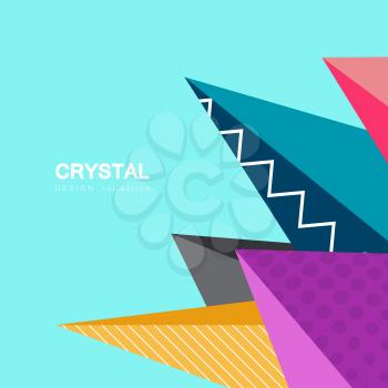 Vector Triangle Crystal Design / Geometry Concept Background.