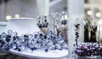 Elite costume jewelry for evening dresses. Silver crystals.