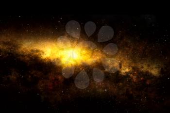 The galaxy in space. Milky Way galaxy kernel.