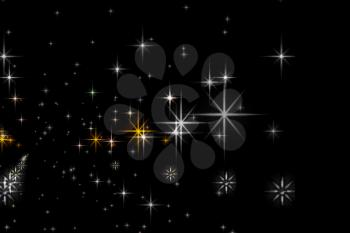 Animated stars on a black background. The starry sky