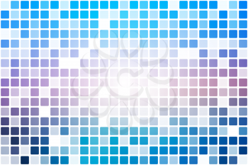 Blue shades pink occasional opacity vector square tiles mosaic over white  background   