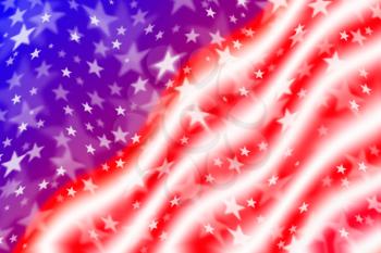 Waving American flag background. American flag blowing in the wind. 4th of July background