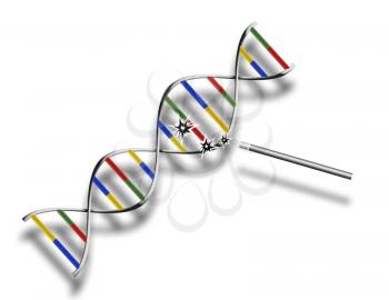 DNA modification. Sci - fi composition