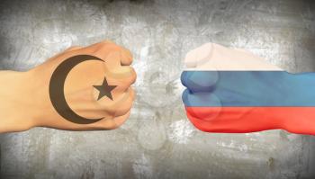 Islam VS Russia. Men fists