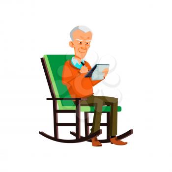 Old Man Poses Vector. Asian, Chinese, Japanese. Elderly People. Senior Person. Aged. Friendly Grandparent. Banner, Flyer, Brochure Design. Isolated Cartoon Illustration
