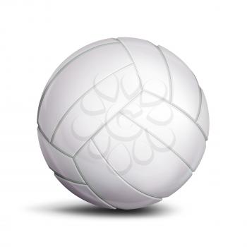 3D Volleyball Ball Vector. Classic White Ball. Illustration