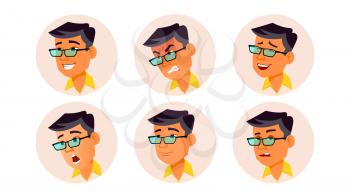 Avatar Icon Man Vector. Facial Emotions. User Person. Trendy Image. Pretty User. Stylish Face. Flat Cartoon Character Illustration