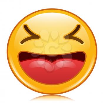 Emoji Emoticon Icon Vector. Smiley, Laughing Emoticons