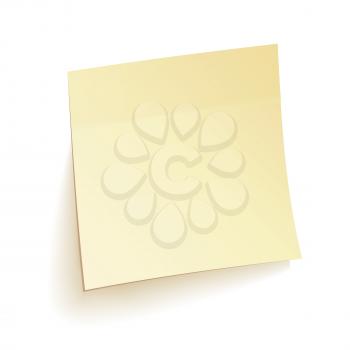Paper Work Notes Isolated Vector. Colored Sticker Bank
