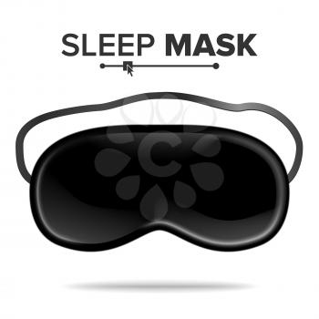Sleeping Eye Mask Vector. Popular Eye Sleep Mask. Help To Sleep Better