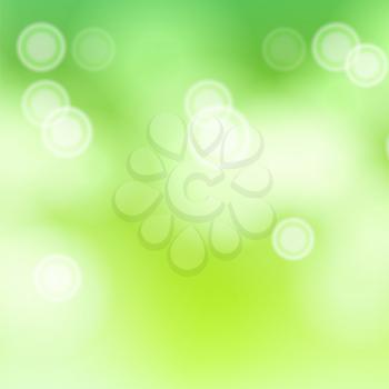 Green Sweet Bokeh Out Of Focus Background Vector. Abstract Lights On Green Bokeh Blurred Background.