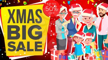 Christmas Sale Banner Vector. Special Offer. Holidays Announcement. Illustration