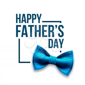 Happy Father s Day. Banner Design. Satin Bow Tie. Illustration