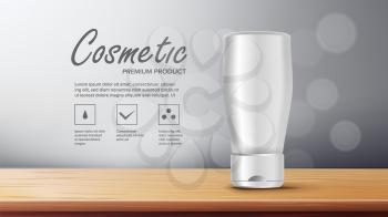 Cosmetic Bottle Ads Vector. Spray, Cream. Liquid Soup, Shampoo. Lotion, Gel. Premium Product 3D Mockup Realistic Illustration