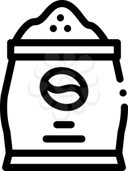 coffee production bag icon vector. coffee production bag sign. isolated contour symbol illustration