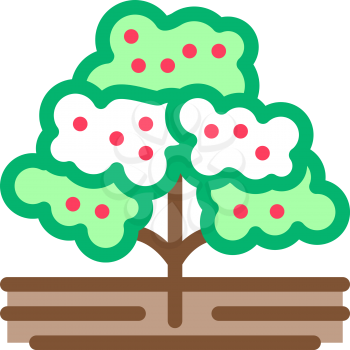 coffee tree icon vector. coffee tree sign. color symbol illustration