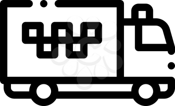 Logo Truck Online Taxi Icon Vector Thin Line. Contour Illustration