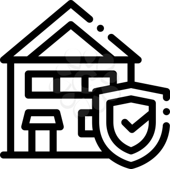 Protective House from Rat Icon Vector. Outline Protective House from Rat Sign. Isolated Contour Symbol Illustration
