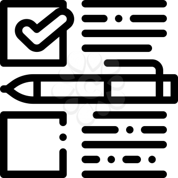 Voting Selection Icon Vector. Outline Voting Selection Sign. Isolated Contour Symbol Illustration