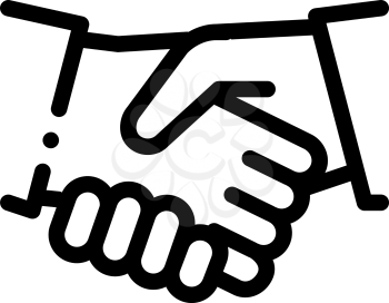 Handshake Icon Vector. Outline Handshake Sign. Isolated Contour Symbol Illustration