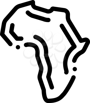 Continent Icon Vector. Outline Continent Sign. Isolated Contour Symbol Illustration