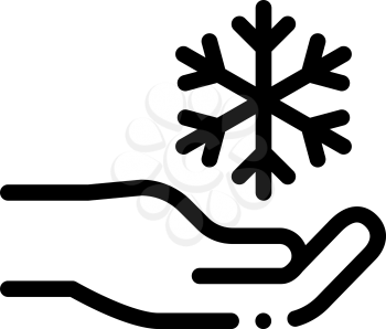 Fancy Snowflake Sign Icon Vector. Outline Fancy Snowflake Sign Sign. Isolated Contour Symbol Illustration