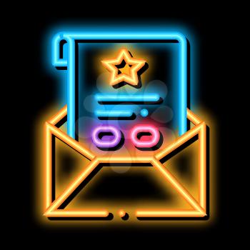 Bonus Sheet Letter neon light sign vector. Glowing bright icon Bonus Sheet Letter sign. transparent symbol illustration