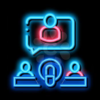Microphone And Hosts neon light sign vector. Glowing bright icon Microphone And Hosts sign. transparent symbol illustration
