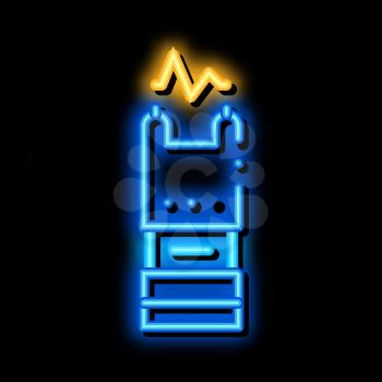 Stunning Electric Shock neon light sign vector. Glowing bright icon Stunning Electric Shock sign. transparent symbol illustration