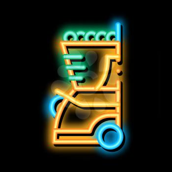 Sport Equipment neon light sign vector. Glowing bright icon Sport Equipment sign. transparent symbol illustration