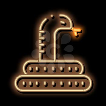 Desert Snake neon light sign vector. Glowing bright icon Desert Snake sign. transparent symbol illustration