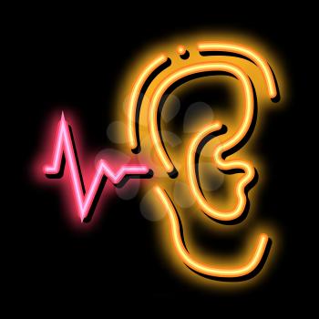 Making Sounds By Ear neon light sign vector. Glowing bright icon Making Sounds By Ear sign. transparent symbol illustration