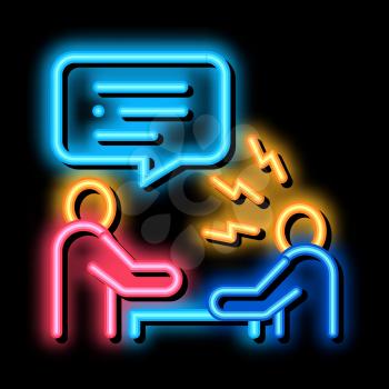 Verbal Battle neon light sign vector. Glowing bright icon Verbal Battle sign. transparent symbol illustration