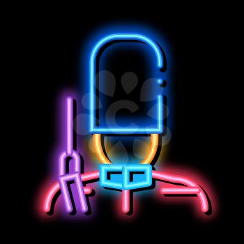 royal guard neon light sign vector. Glowing bright icon royal guard sign. transparent symbol illustration
