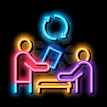 disk formatting neon light sign vector. Glowing bright icon disk formatting sign. transparent symbol illustration
