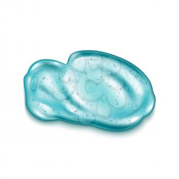 shaving cream blue gel vector. smear blob. transparent soap foam. cosmeticskin liquid. shaving moisturizer gel. facial cream lotion. 3d realistic illustration