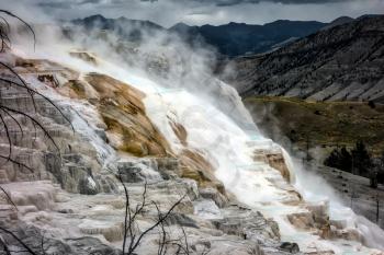 View of Mammoth Hot Springs