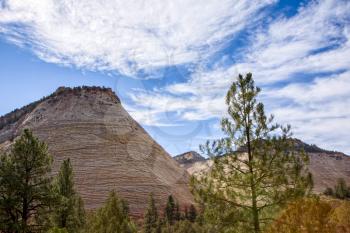 Strange Rock Formation Checkerboard Mesa in Zion