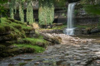 View of Askrigg Waterfall in the Yorkshire Dales National Park